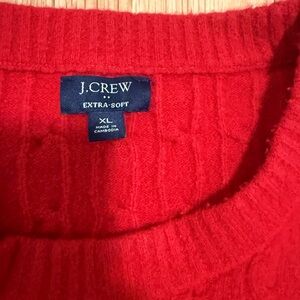 J. Crew Vibrant Red Knit Sweater